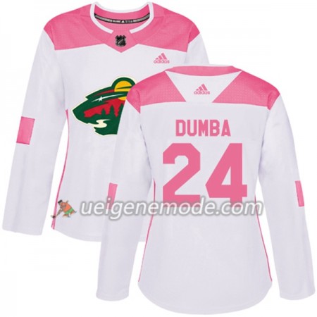 Dame Eishockey Minnesota Wild Trikot Matt Dumba 24 Adidas 2017-2018 Weiß Pink Fashion Authentic
